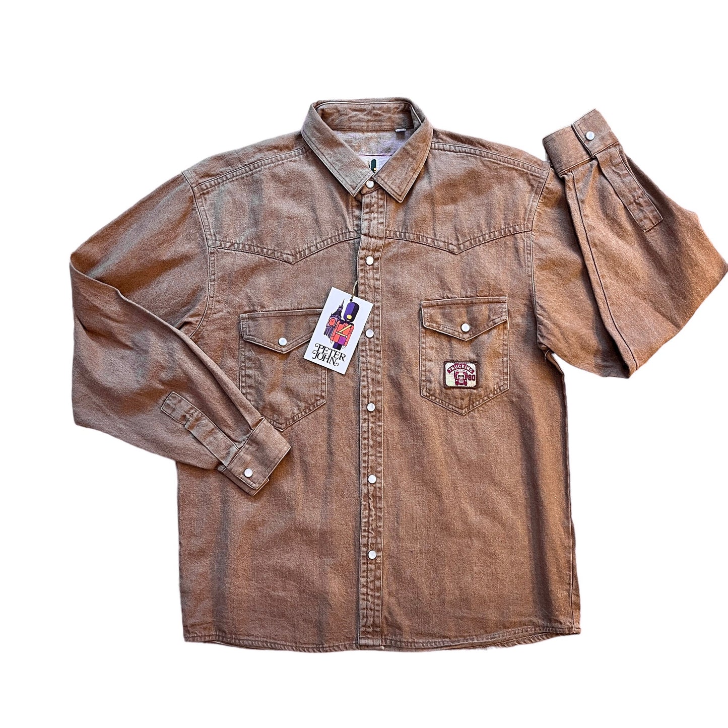 1980s Brown Shirt / 8-10Y