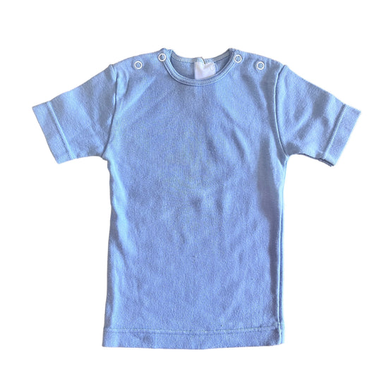 Vintage 70's Blue Toddler Cotton Tee / 12-18M