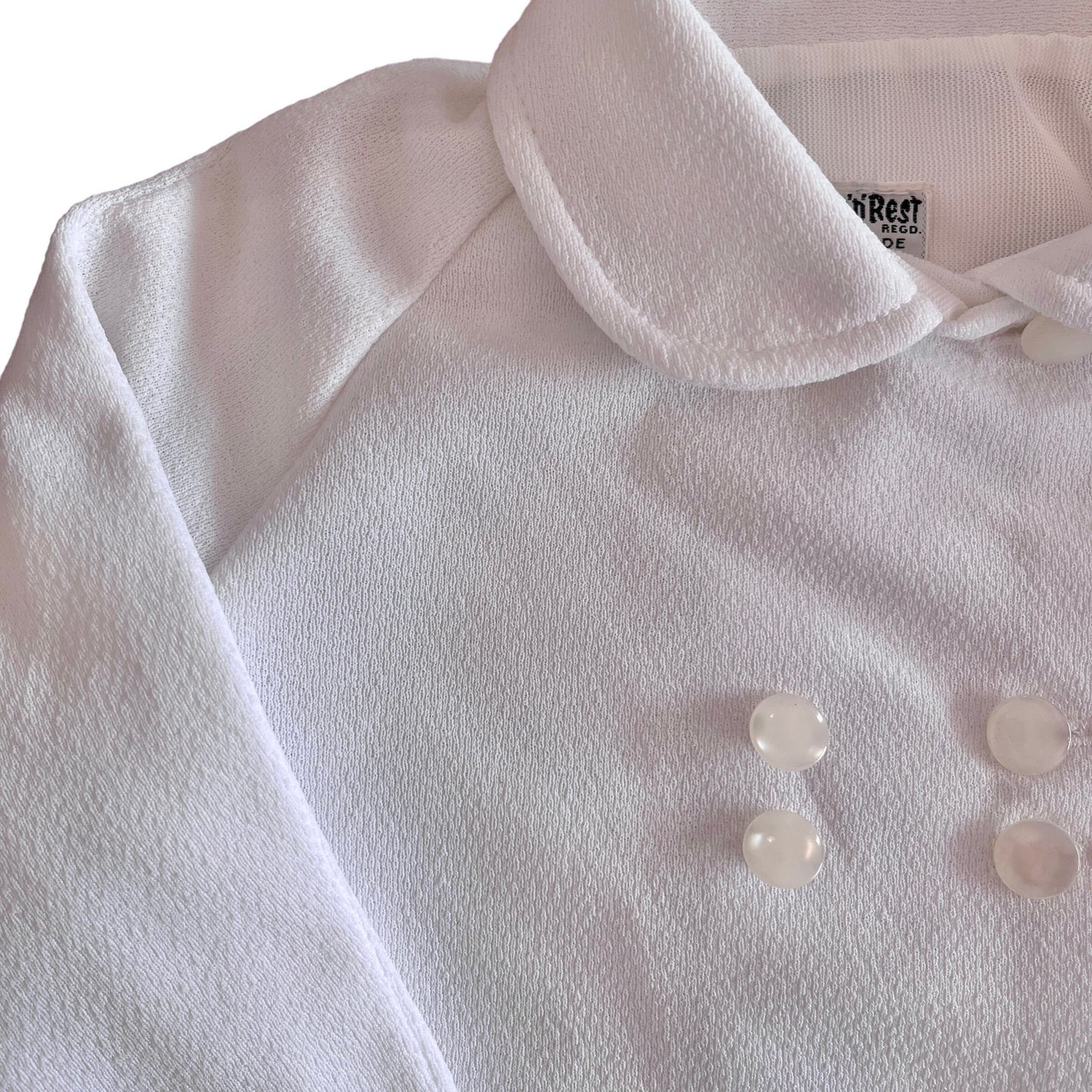 1960s White Textured Jacket 6-9 Months