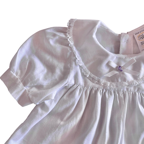 1980s Frilled White Dress / 9-12 Months