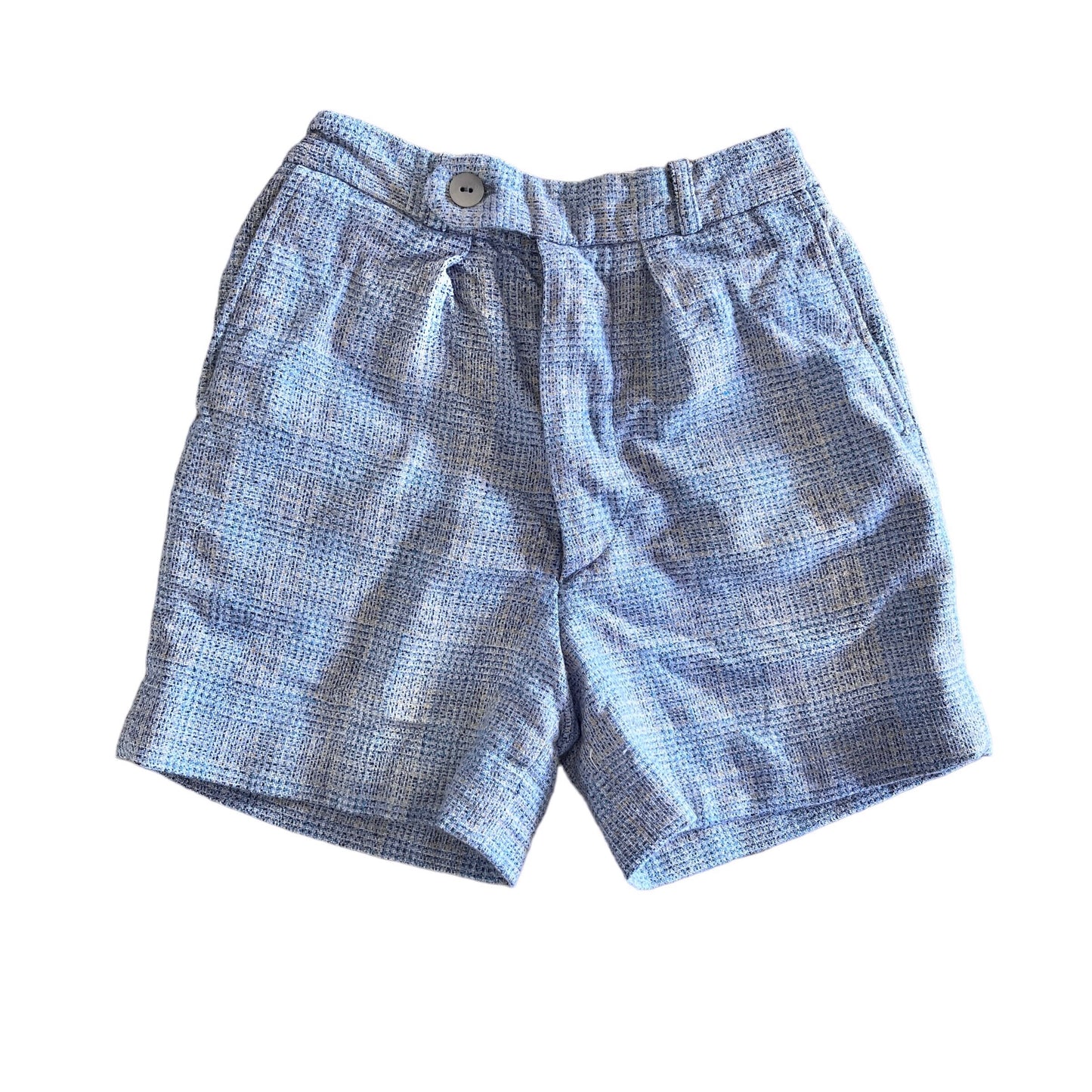 1960's Grey / Blue Check Children's Shorts / 5-6 Years