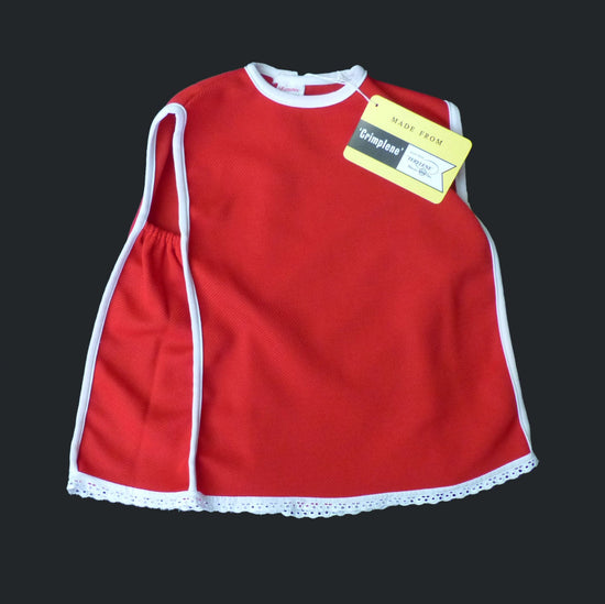60's Red Mod Dress British Made 12-18M