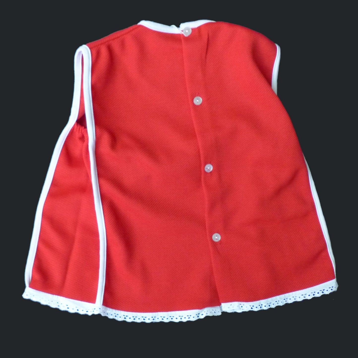 60's Red Mod Dress British Made 12-18M